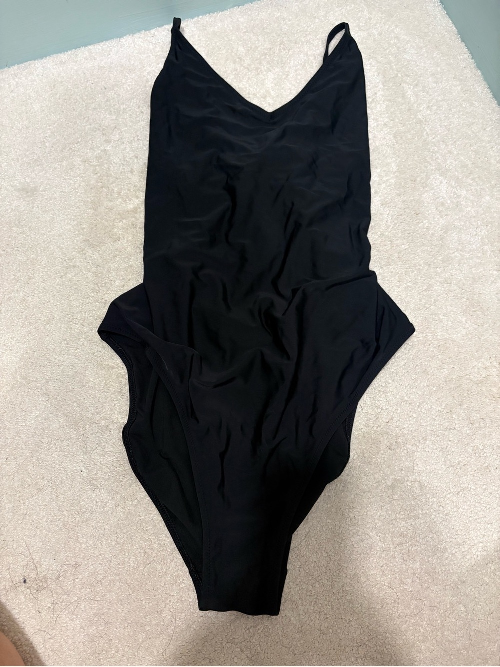 Aerie Classic Black One Piece Swim Size Large Long